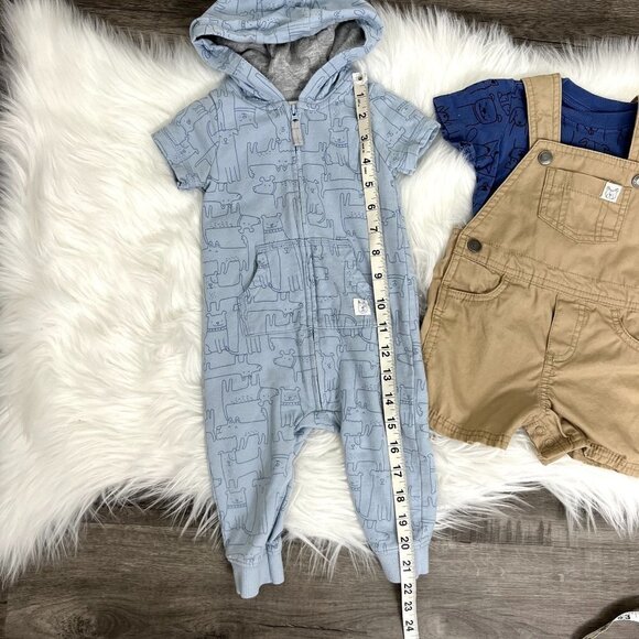 Carter's Baby 9 Months Puppy Dog Jumpsuit Overalls Outfit Bundle Lot - Picture 9 of 9